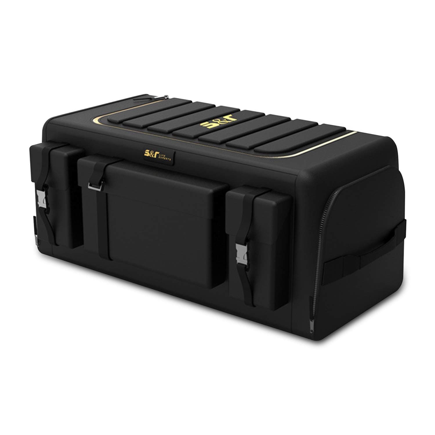 Ergocar Kofferraum-Organizer, Taschen für Auto, aus Oxford, 3-fache Größe, faltbar, hohe Kapazität, Organizer für Auto/SUV/LKW (schwarz, 70 l mit Seitentaschen) Schwarz 70L Avec poches latérales Angebot bei HelloDeals
