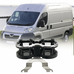 JESTOP Doppelter Becher Getränkehalter Wohnmobil für Citroen Relay FIAT Ducato 07-24, Autoablage Trinkflaschenhalter und neues Eisenblech