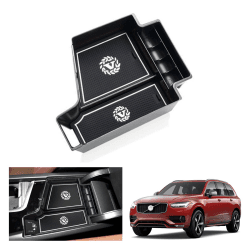 GAFAT Volvo XC60 XC90 V60 S60 V90 S90 2017-2024 2025 Mittelkonsole Aufbewahrungsbox, Volvo XC60 2023 Armlehne Organizer Tray Handschuhfach, Volvo XC60 Zubehör (Weiß)