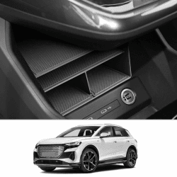 CDEFG Kompatibel mit Audi Q4 e-Tron 2023 2024 2025 2022 Mittelkonsole Organizer Aufbewahrungsbox Auto Center Console Tray Q4 Sportback e-Tron Zubehör