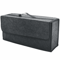 VAGCARS Auto Kofferraum Organizer, Faltbar Kofferraumtasche, Rutschfest Filz Auto Organizer Toolbag mit Klettbändern, Universell Autotasche, Kfz Zubehör Geeignet für alle Fahrzeuge 1 Stück