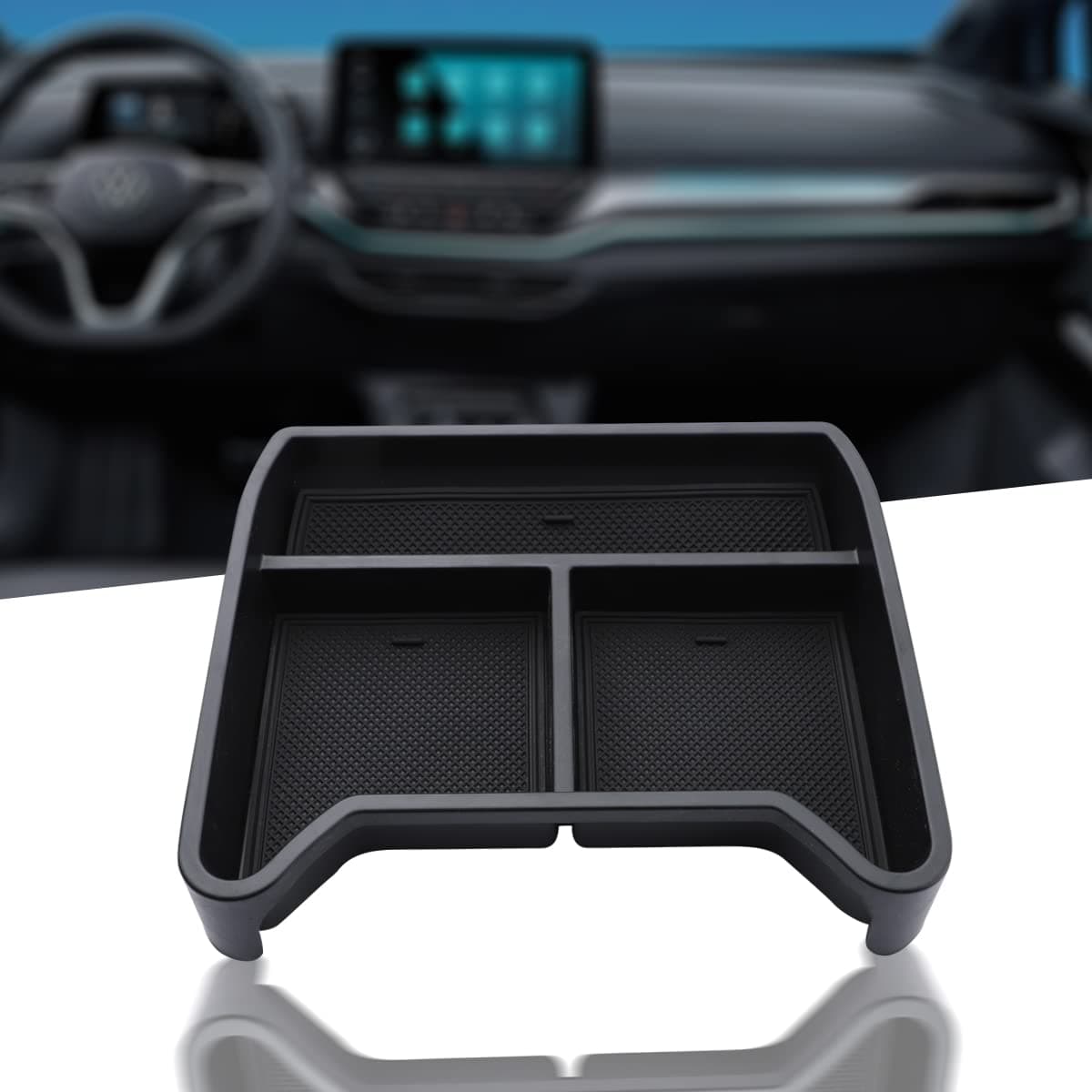 Mittelkonsole Aufbewahrungsbox ID4 ID.4 Konuooer Konsole Aufbewahrungsbox Tablett Zubehör Kompatibel mit V W ID.4 ID4 2021 2022 2023 2024 Angebot bei HelloDeals