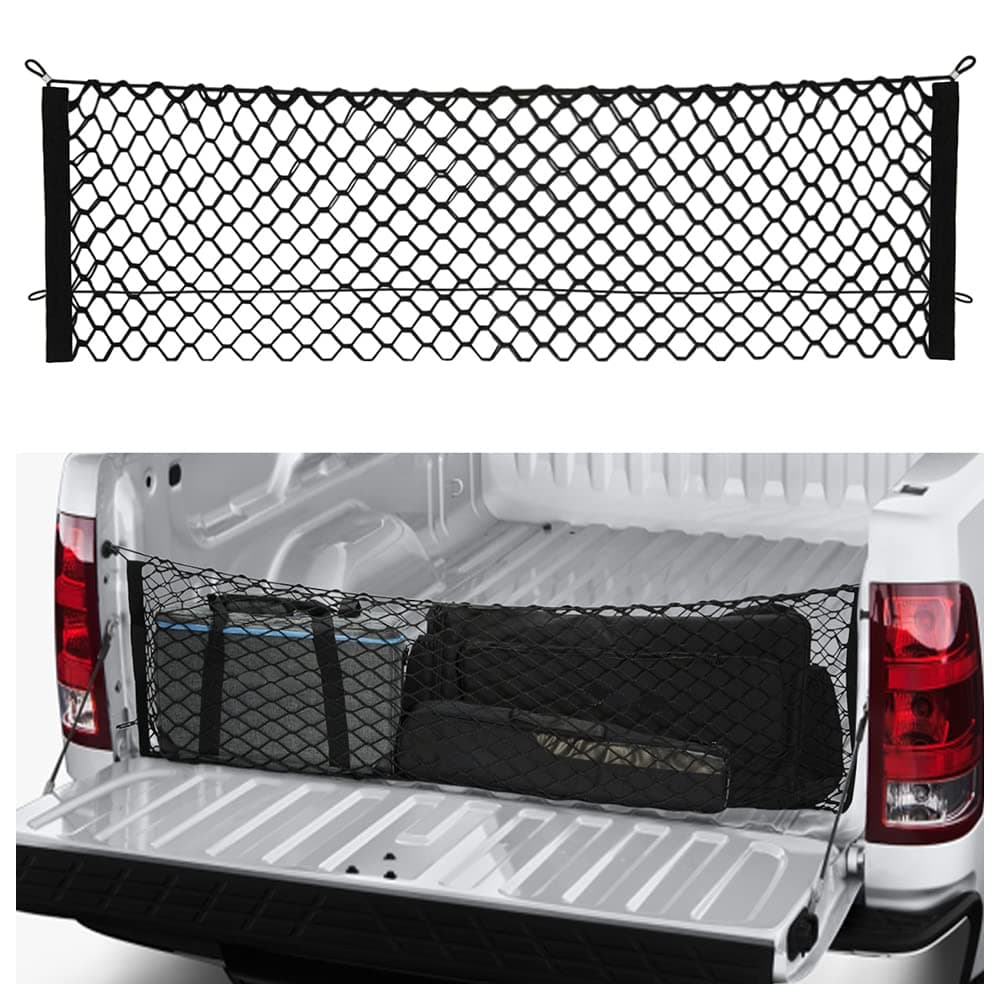 Gepäcknetz Auto mit hoher Elastizität & Zugfestigkeit,Universal Kofferraum Netz für Auto SUV LKW,Ideal Auto Netz Kofferraum Auto Zubehör Organisieren Sie Viele Gegenstände (XL: 125x40cm) Angebot bei HelloDeals