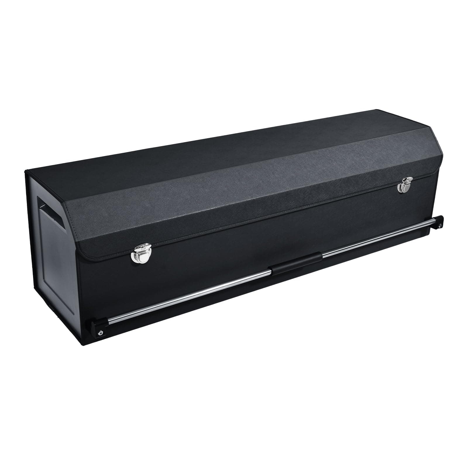 XCF Auto Kofferraum Organizer Groß XXL, Aufbewahrungsbox mit Deckel und Stabilem Griff, 90L Premium Leder Auto-Organizer für Reisen, Camping und Einkaufen (Schwarz) XXL(101*29*31cm) Schwarz Angebot bei HelloDeals
