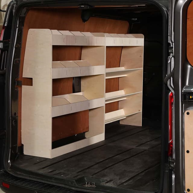VANIFY - Kompatibel mit Ford Transit Custom L1 2012+ Fahrzeugeinrichtung Fahrzeugregale, Werkzeugkasten und hinteres Regal