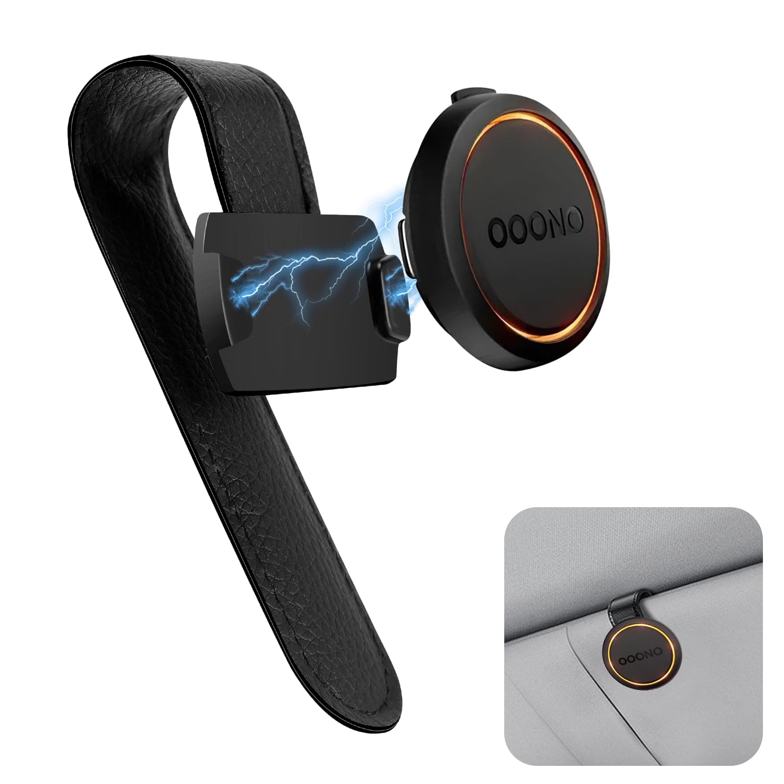 Zikenis Magnetische Auto-Sonnenblendenhalterung für OOONO CO-Driver NO2,Metal Sonnenblenden Halterung Kompatibel,Sonnenblendenhalterung aus Leder,mit Magneten,Haltbarkeit Zubehör Angebot bei HelloDeals