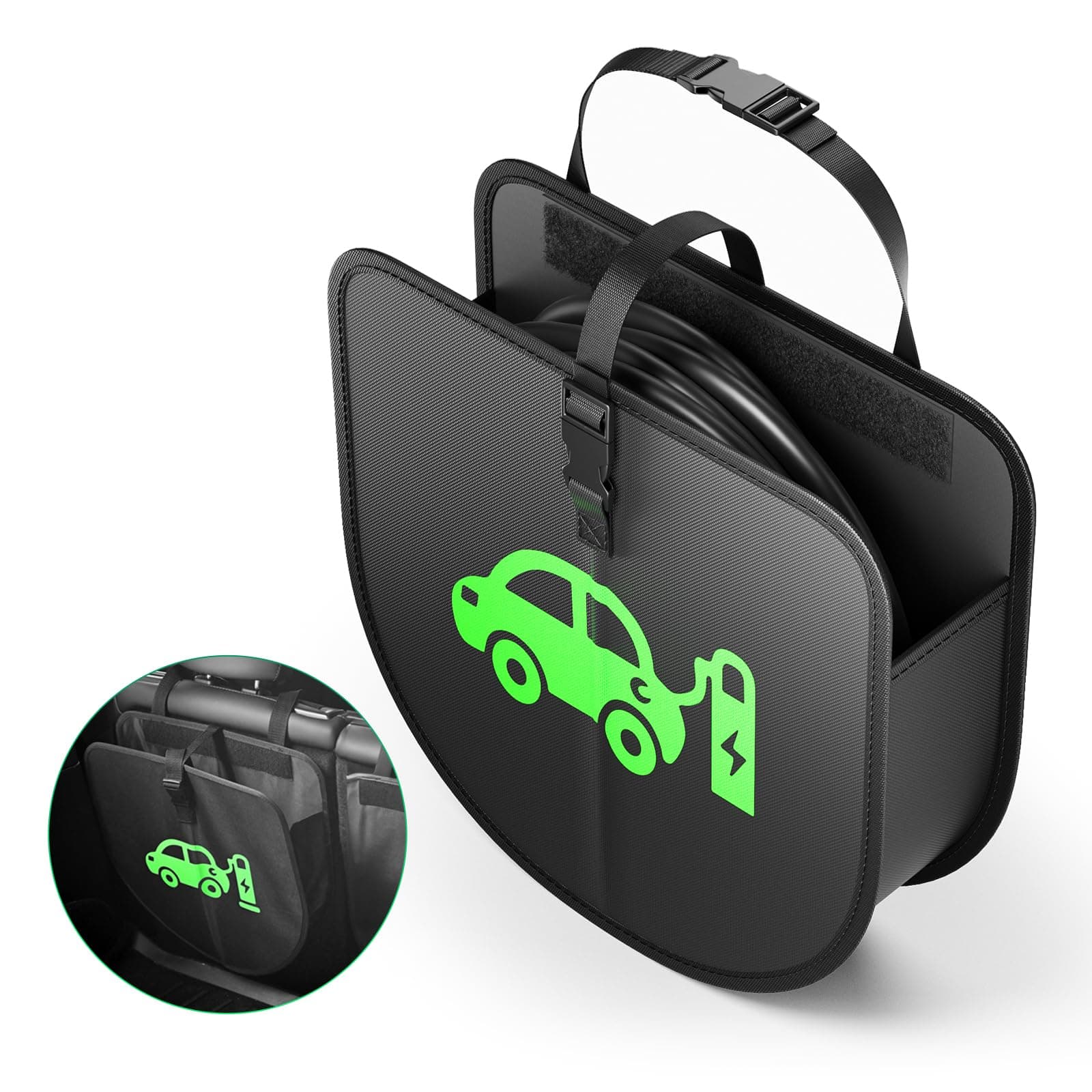 Yigowyigo Aufbewahrungstasche Für Elektroauto Ladegerät, Ladekabel Tasche Elektroauto, Tragbare Ev Kabeltasche, 38cm Kabel Organizer Für Ladekabel & Autozubehör Für 5-10 M Lange Bewässerungsschläuche Angebot bei HelloDeals