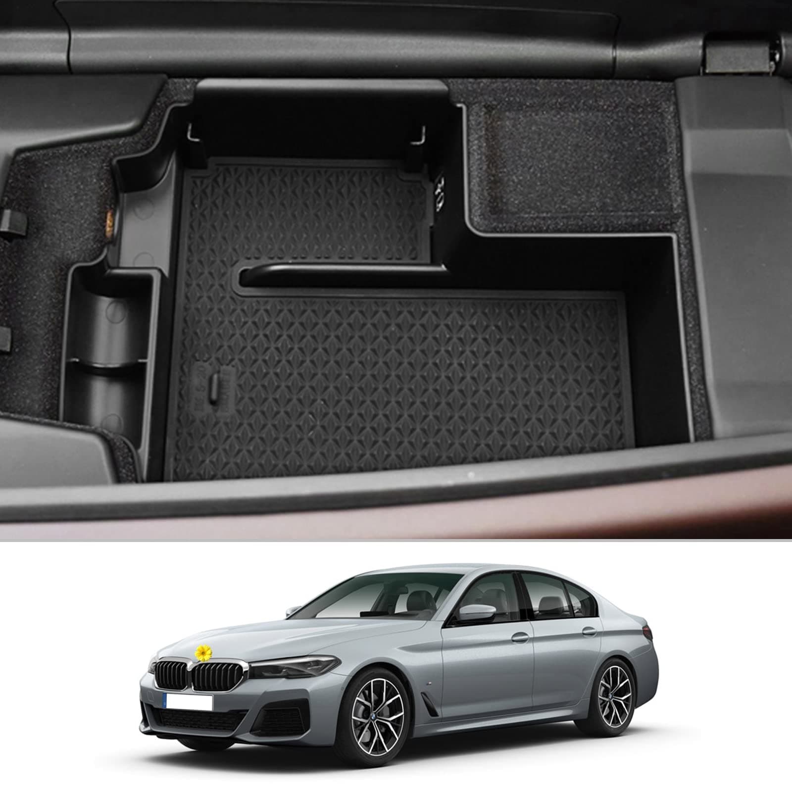 CDEFG Mittelkonsole Organizer Kompatibel mit BMW 5er G30 G31 G38 Facelift 2020+ Armlehnen Aufbewahrungsbox Armlehne Handschuhfach Aufbewahrung Auto Center Console Tray Innenraum Zubehör (Schwarz) 5er G30 G31 G38 Schwarz Angebot bei HelloDeals
