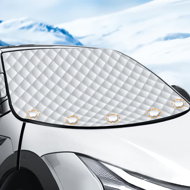 Frontscheibenabdeckung Winter mit Magnet Schneeschutz Eisschutz, Magnetisch mit Tragbarer Tasche, Geeignet für die Meisten Fahrzeuge