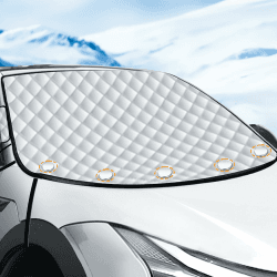 Frontscheibenabdeckung Winter mit Magnet Schneeschutz Eisschutz, Magnetisch mit Tragbarer Tasche, Geeignet für die Meisten Fahrzeuge