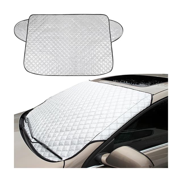 JNNJ Auto Windschutzscheiben Abdeckung, Wasserdicht Faltbar Autoscheibenabdeckung Frostschutz Abdeckung, Mehrzweck Eisschutzfolie,Winterabdeckung Für Schnee(100x145cm)
