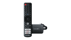 waipu.tv 4K Stick (1. Generation) | Inkl. Fernbedienung mit Schnellwahltasten | Fernsehen über WLAN | HDMI | 4K | HDR | Dolby Atmos | Voucher für 3 Monate 300 TV-Sender & 40.000 Filme & Serien