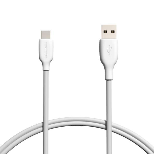 Amazon Basics USB-C-auf-USB-A 2.0 Schnelllade- und Datenübertragungskabel, 480 Mbit/s Geschwindigkeit, USB-IF-zertifiziert, für Apple iPhone 16/15, iPad, Samsung Galaxy, Tablets, Laptops, 0.9 m, Weiß 1 Stück Weiß 0.9 m