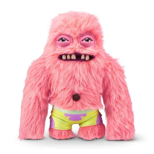 Fuggler x Spongebob Schwammkopf 23 cm von ZURU, Lustiges Hässliches Monster, Plüschtier für Kinder und Erwachsene (Patrick) Peach