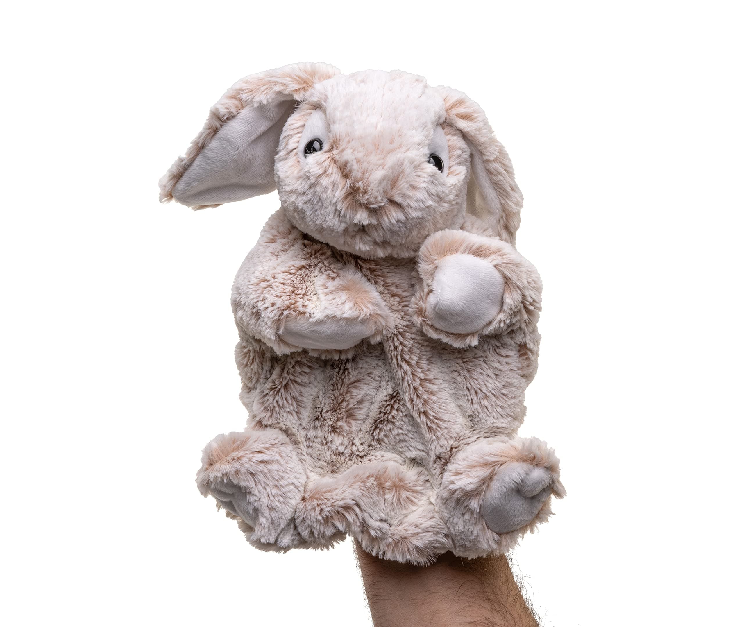 Uni-Toys - Handpuppe Hase (braun-meliert) - 24 cm (Höhe) - Plüsch-Puppe, Kaninchen - Plüschtier, Kuscheltier Hase (Beige), 24 Cm Angebot bei HelloDeals