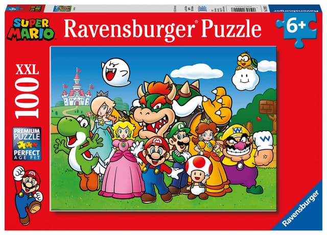 Ravensburger Puzzle Kinderpuzzle 100 XXL Teile - Nintendo Super Mario Fun 100 Teile Einzeln Single