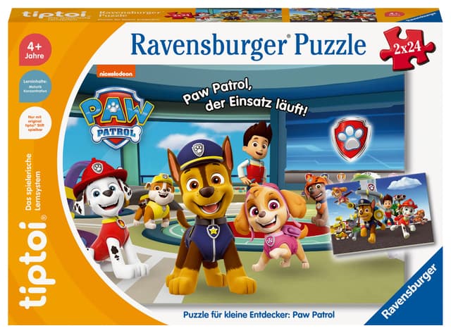 Ravensburger tiptoi Puzzle 00135 Puzzle für kleine Entdecker: Paw Patrol, Kinderpuzzle für Kinder ab 4 Jahren, Paw Patrol Spielzeug für 1 Spieler, Paw Patrol Geschenke - Ostergeschenke für Kinder Single