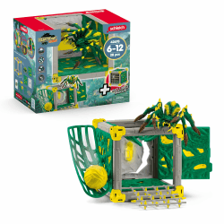 SCHLEICH ELDRADOR Creatures | Battle CAVE Dschungeltarantel 42678 | Set aus ELDRADOR Battle Cave mit Monster, Rollbahn & Kristall | Battle Caves zur Arena stapelbar | Spielzeug ab 7 Jahren | 28 Teile