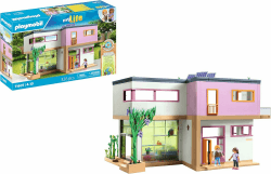PLAYMOBIL MyLife 71607 Wohnhaus mit Wintergarten, inklusive Zwei Figuren und einem Stickerbogen, zu über 80% aus recycelten und biobasierten Materialien, vielfältiges Spielzeug für Kinder ab 4 Jahren