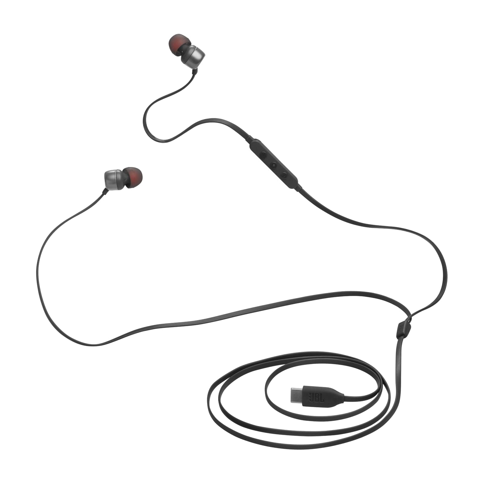 JBL Tune 310 C Kopfhörer – Kabelgebundene In-Ear-Kopfhörer mit JBL Pure Bass Sound, Mikrofon und USB-C-Anschluss – Schwarz Earbud tips schwarz