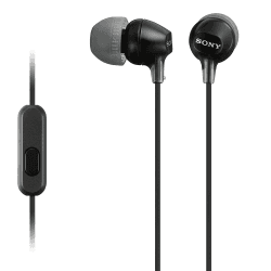 Sony MDR-EX15AP In-Ear-Kopfhörer (mit Headsetfunktion, integriertes Mikrofon) schwarz Headset Single Schwarz