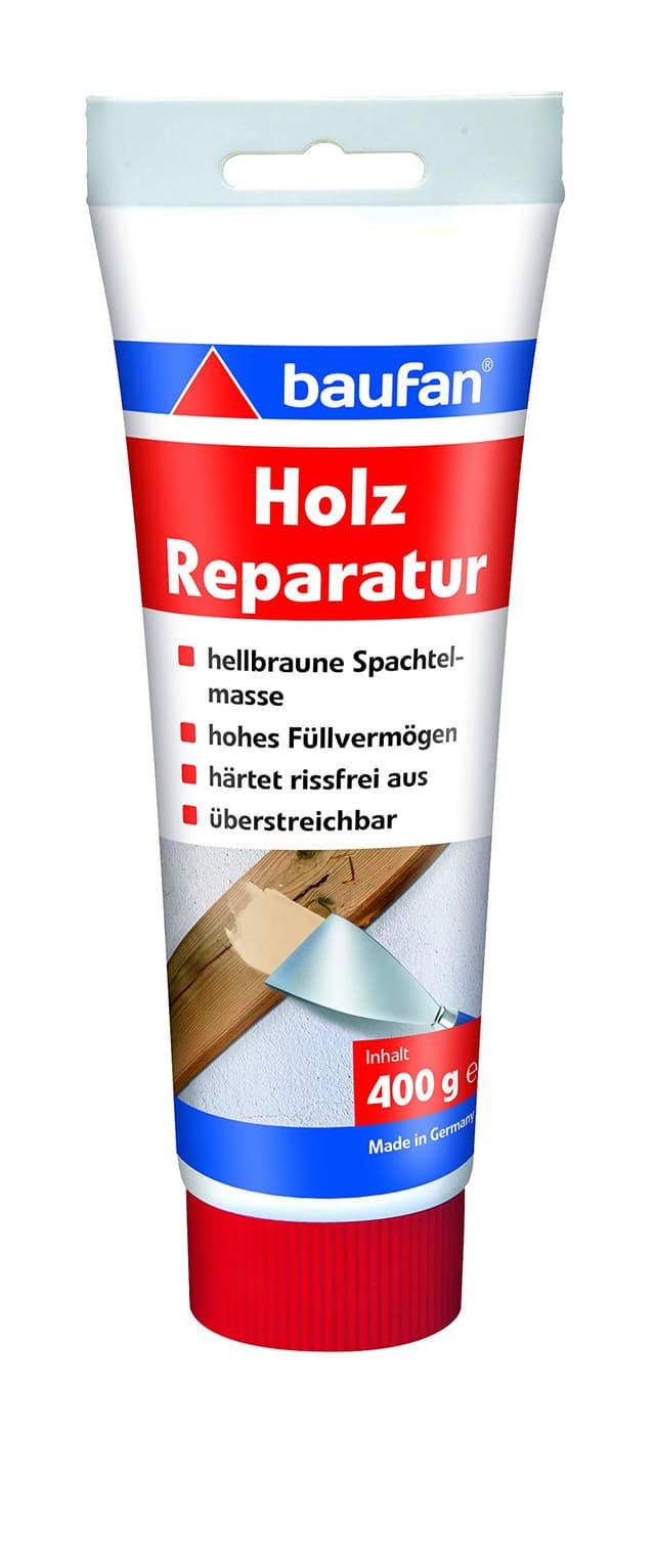 Baufan Holz Reparaturspachtel, naturbraun, 400 g, transparent