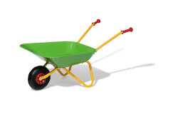 Rolly Toys Kinderschubkarre (Farbe gelb/grün, Gartenschubkarre, Metallschubkarre, Spielzeug für Kinder ab 2,5 Jahren, belastbar bis 25 kg, Gartenwerkzeug für Kinder) 271900 Metallschüssel Grün