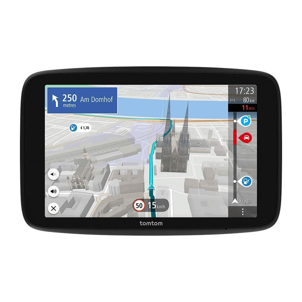 TomTom Pkw-Navi GO Navigator (extra großes 7-Zoll-Display, Stauvermeidung Dank TomTom Traffic, Karten von Europa, Wi-Fi-Updates, Premium Services, einzigartige Magnethalterung) 7 Zoll