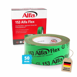 Alfa 1x Flexibles Hochleistungsklebeband 50 mm x 25 m Profi-Qualität Dampfbremsen Dampfsperren Dachfolien geschmeidiges Folienklebeband/Systemklebeband 50 mm x 25 m 1