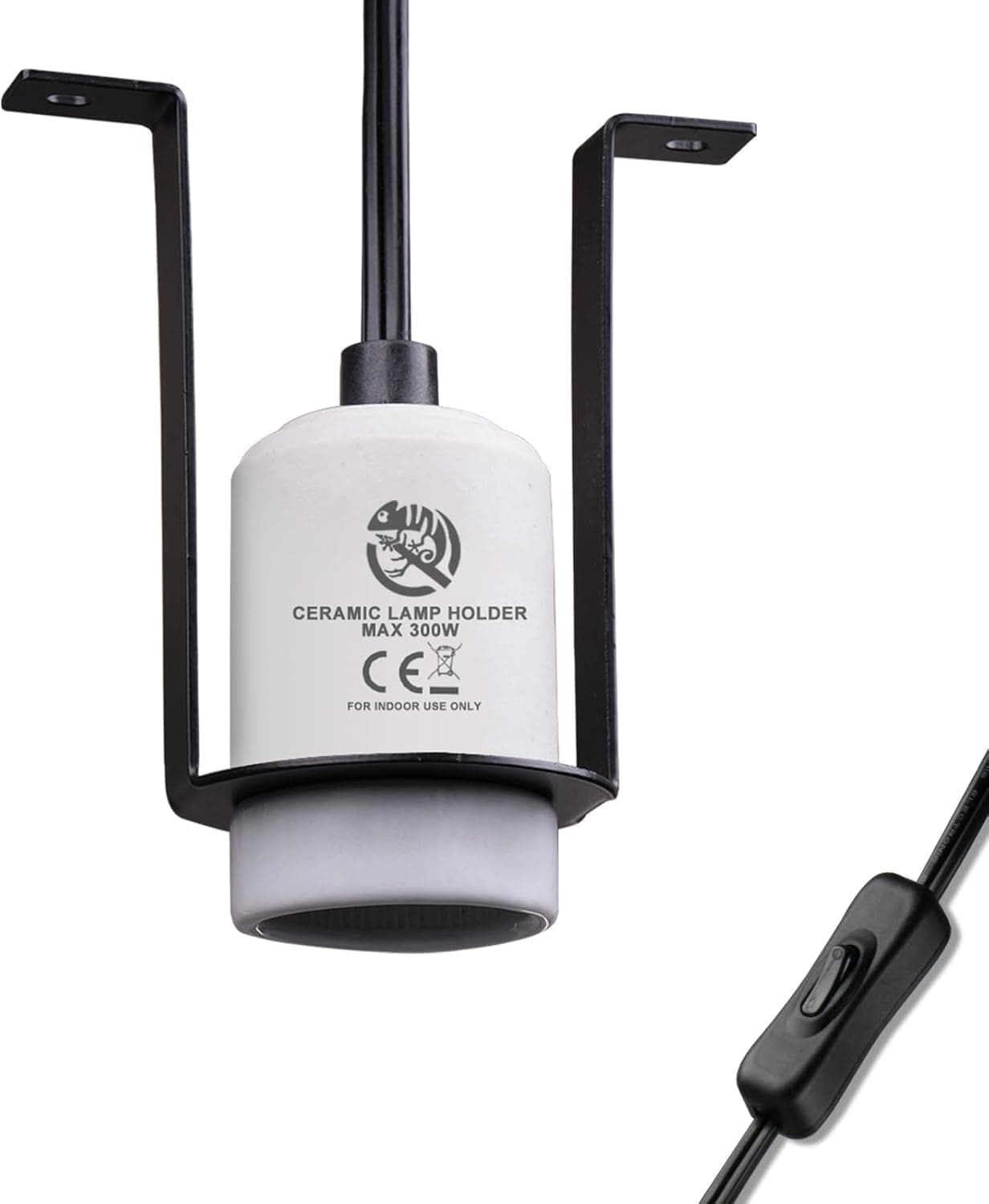 REPTI HOME Reptilien Keramik Wärmelampe Lampenfassung, E27 Heiz Lampenfassung Terrarium Lampe, Reptilien Keramik Heizlampen Fassung for UV Wärmelampe, Schildkröten, Eidechsen, Bartdrache Lampenfassung 1stück Lampenfassung 1Stück