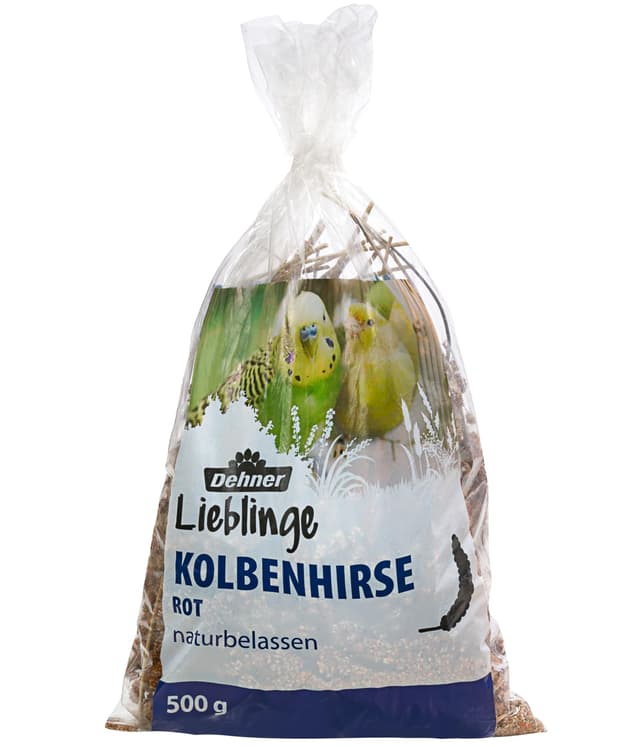 Dehner Vogelfutter, Kolbenhirse, rot, 500 g 500 g (1er Pack)