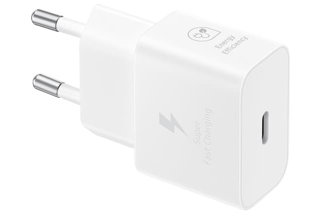 Samsung Schnellladeadapter, Energieeffizientes Ladegerät, USB-C, 25 Watt, Weiß, EP-T2510N White