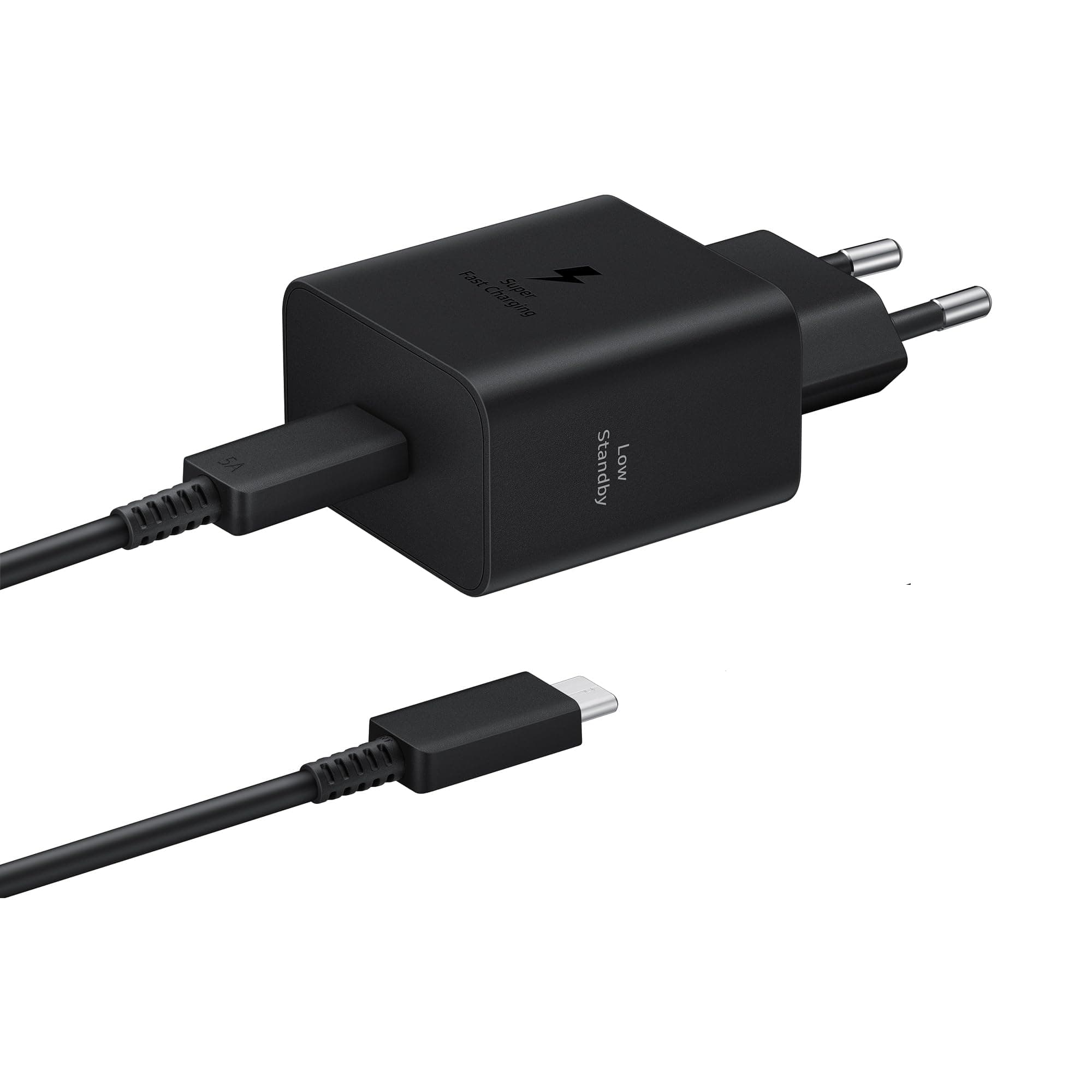 Samsung Schnellladeadapter EP-T4511X, USB-C Ladegerät mit 45W Schnellladen, kompatibel mit Geräten Anderer Hersteller, inklusive Datenkabel, Black Ladeadapter inklusive Ladekabel Schwarz