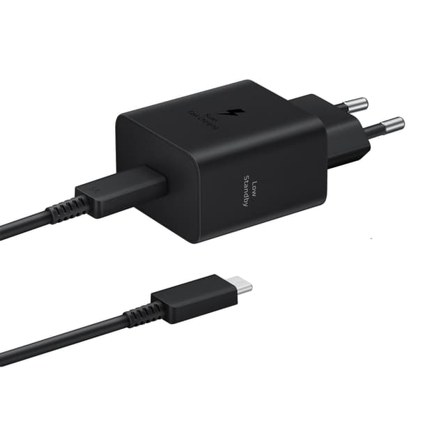 Samsung Schnellladeadapter EP-T4511X, USB-C Ladegerät mit 45W Schnellladen, kompatibel mit Geräten Anderer Hersteller, inklusive Datenkabel, Black Ladeadapter inklusive Ladekabel Schwarz