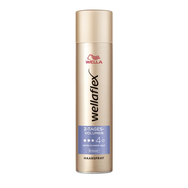 Wellaflex 2-Tages-Volumen Haarspray für Frauen | Bis zu 2 Tage flexibler Halt | Für lang anhaltendes Styling | Sanft zur Kopfhaut, dermatologisch getestet | Vegane Formel | Haltegrad 4 | 75ml Unparfümiert 75 ml (1er Pack)