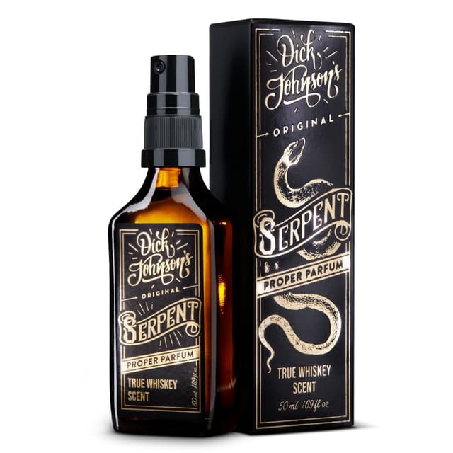 Dick Johnson Parfum Serpent True Whiskey 50 ml – Parfum mit Whiskeynote Tonkabohne Sandelholz – Herrenduft für Männer – Langanhaltendes Herrenparfum – Männer Parfüm Geschenk – Made in Finnland