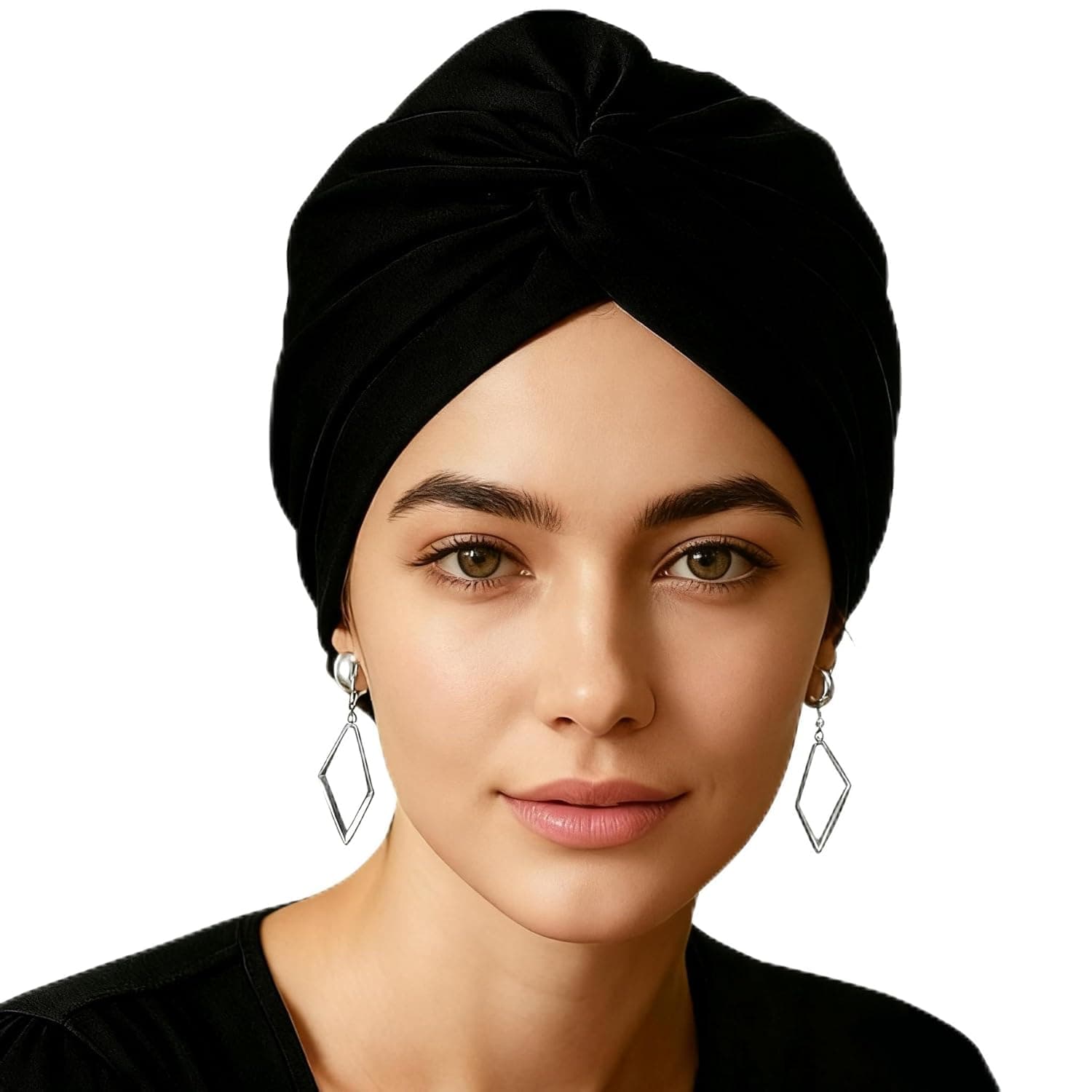 FOLAI 2PCS Seidenhaube Schlafmütze zum Schlafen für gesunde Haare über Nacht | Erhält Lockenform, verhindert Frizz & Haarbruch | Für Damen mit Allen Haartypen (Schwarz+Schwarz)