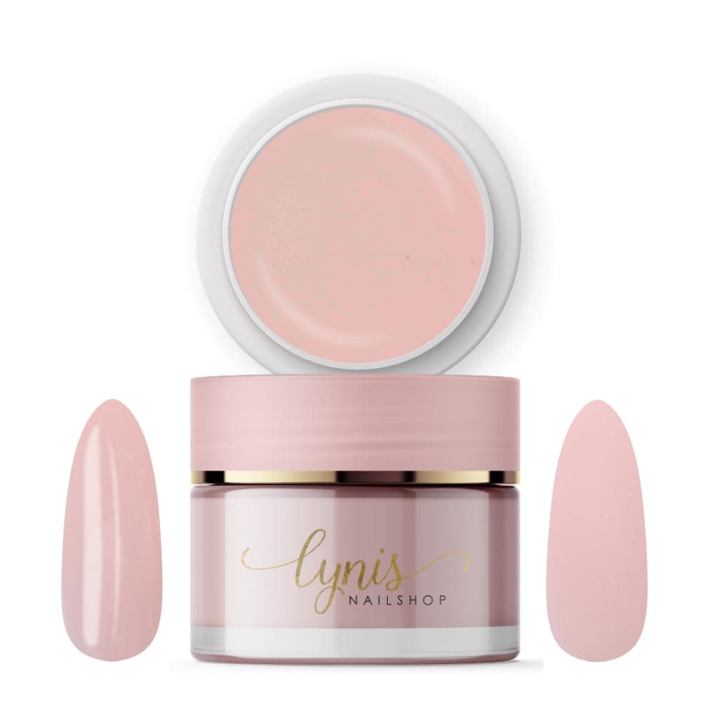 No File Aufbaugel für Gelnägel BEIGE NUDE 15ml für Profis & Anfänger als UV Gel SELBSTGLÄTTEND OHNE FEILEN · für UV & LED geeignet · pinchbar, mittelviskos · Lynis-Nailshop.de BEIGE · NUDE 15ml