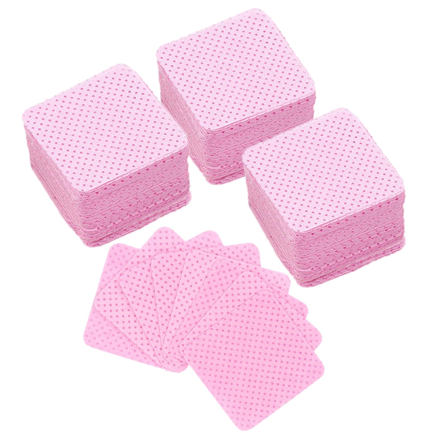 300 Stück Zelletten für Gelnägel, Fusselfreie Zelletten Nägel Zelletten Fusselfrei, Fusselfrei Nägel Wattepads,Zur Reinigung von Gelnägeln 300 pcs (Pack of 1) Rose