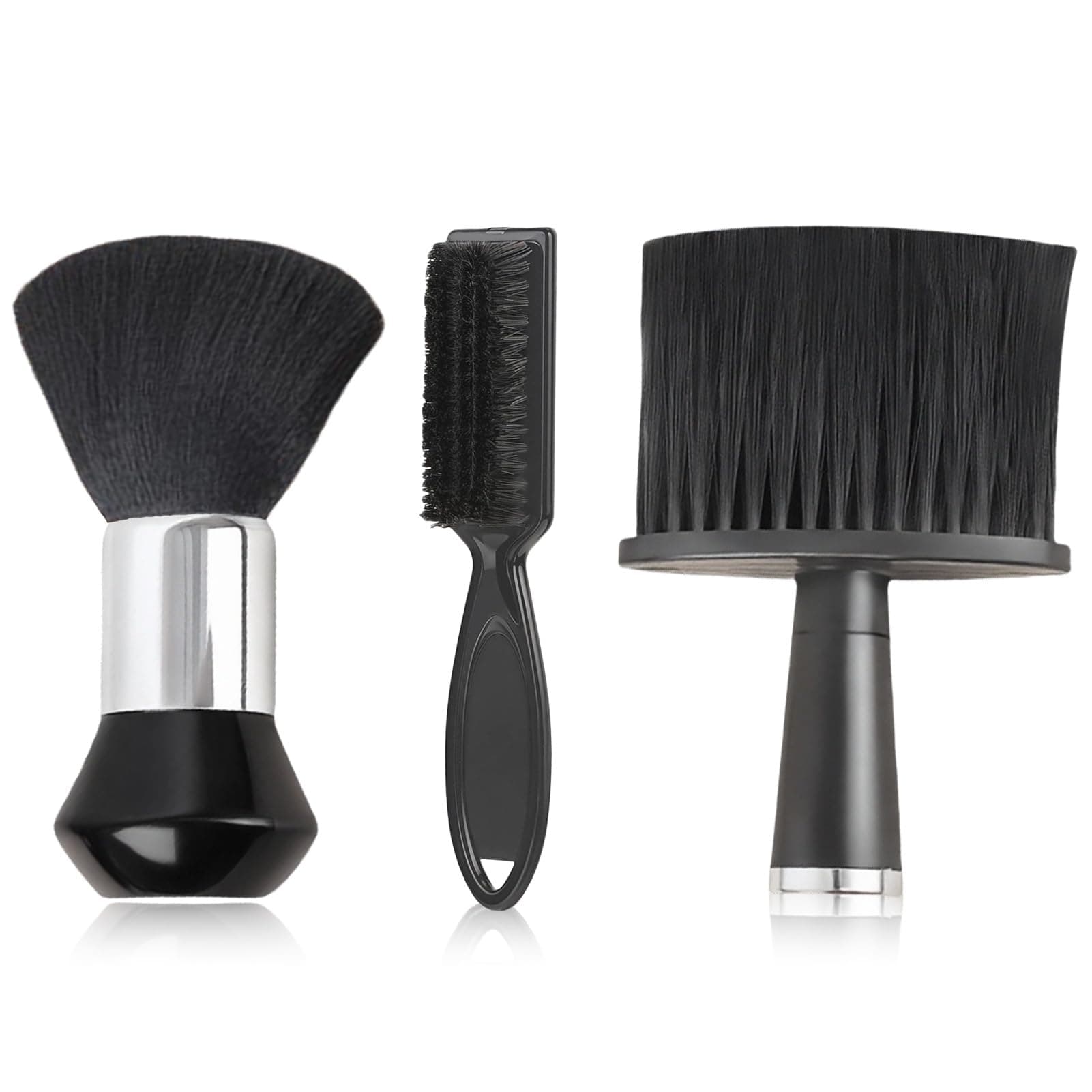 3 Stück Friseurbürste, Barber Set, Nackenpinsel Set, Friseur Bürste, Friseur Haarpinsel, Professionelle Friseur Zubehör für Friseursalon Haarreinigung, Staubentfernung