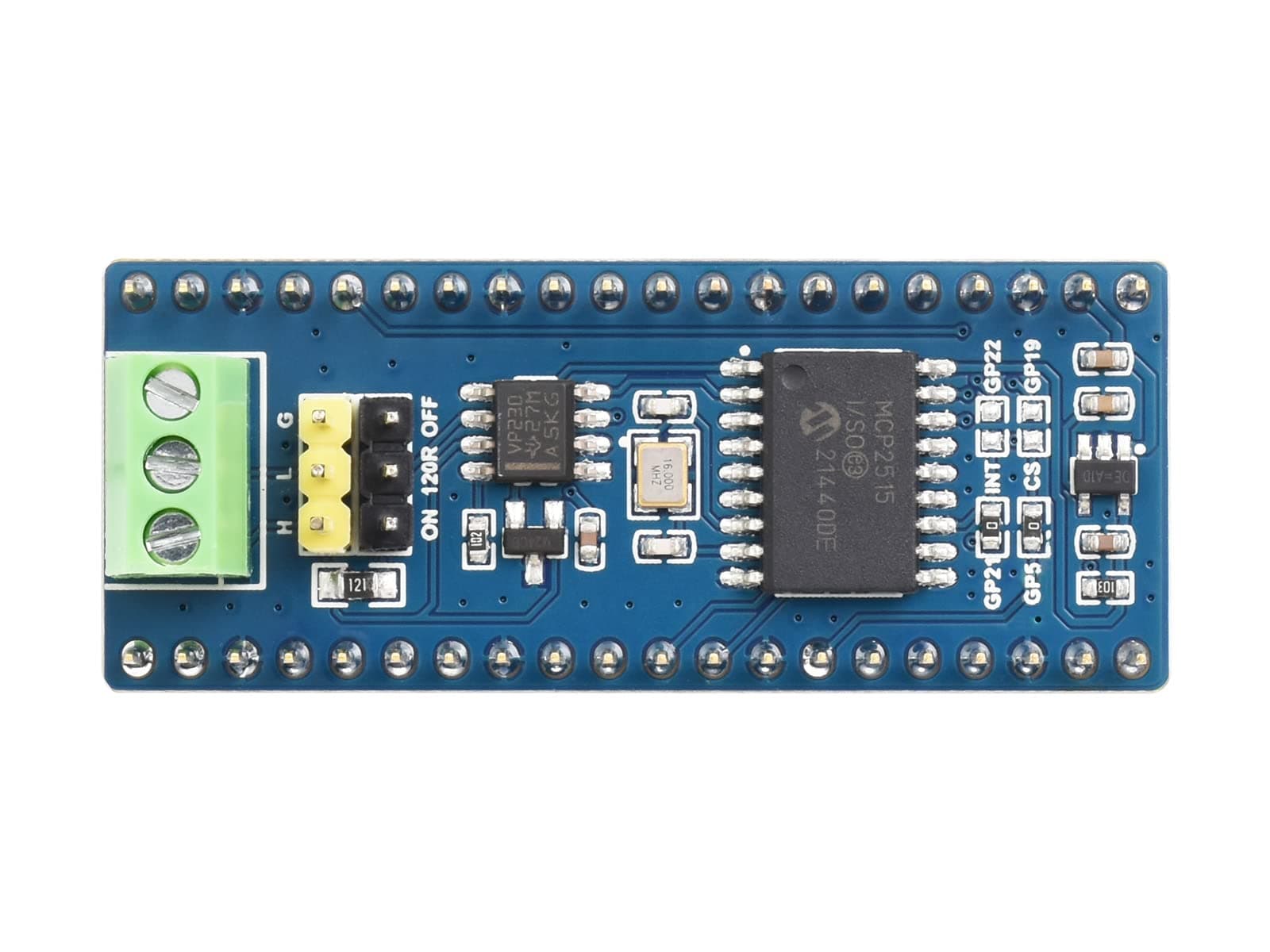 Waveshare CAN Bus Module (B) Compatibel with Raspberry Pi Pico, Enabling Long Range Communication Through SPI