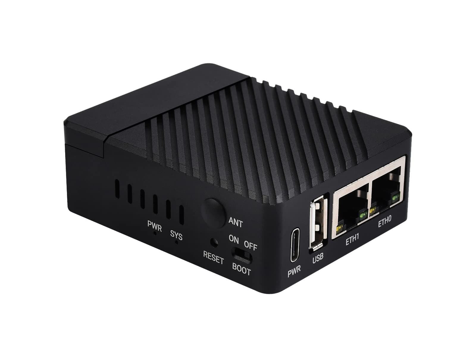 Waveshare Mini Dual Gigabit Ethernet Mini-Computer Kit Compatible with Raspberry Pi Compute Module 4 Suitable for Evaluating Equipped with Aluminum Alloy Case Rich Interfaces(CM4 is NOT Included)