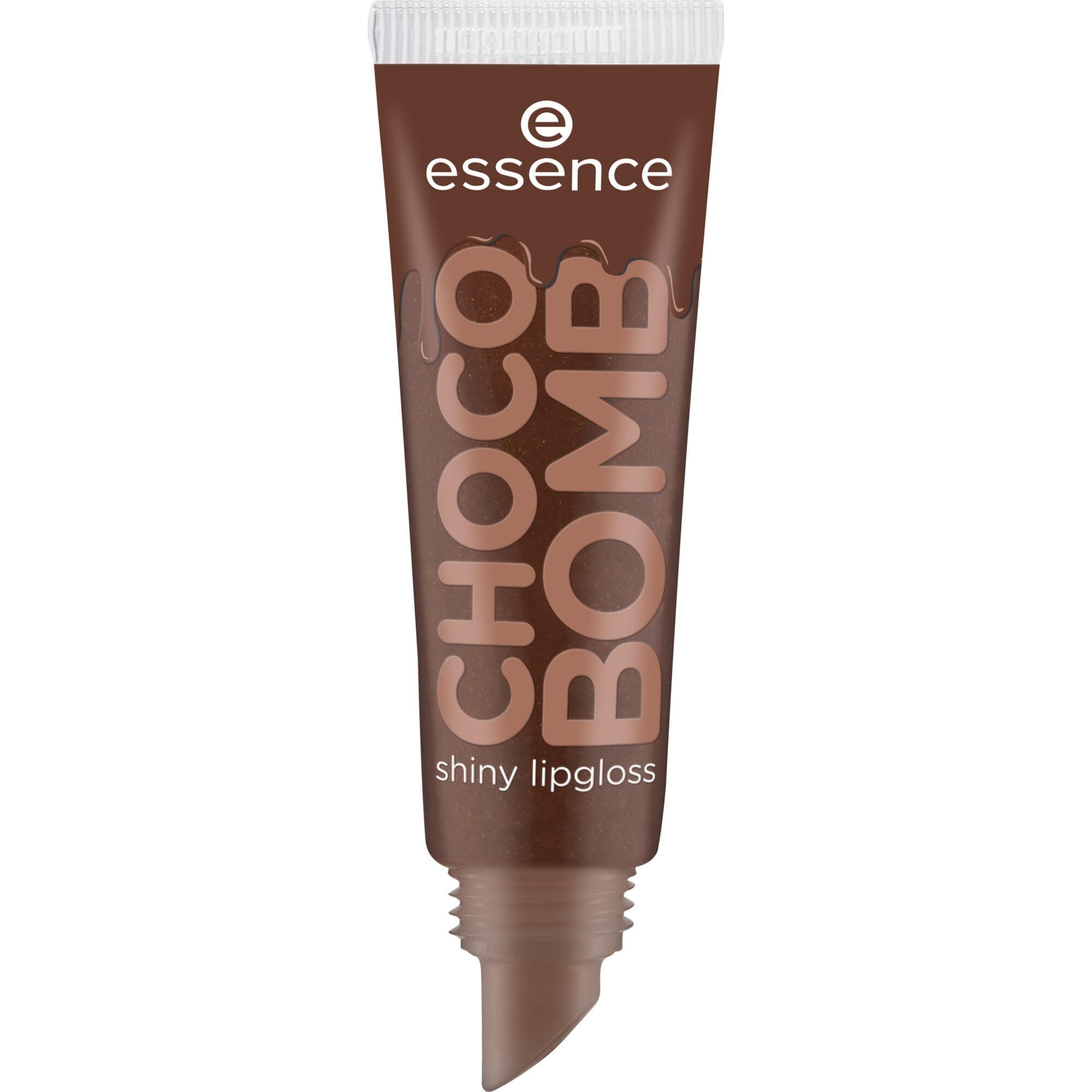 essence CHOCO BOMB shiny lipgloss, Nr. 01, Braun, natürlich, glänzend, strahlend frisch, schimmernd, vegan, ohne Konservierungsstoffe, ohne Parabene, ohne Mikroplastikpartikel, 1er Pack (10ml) 10 ml (1er Pack) 01 Chocoholic!