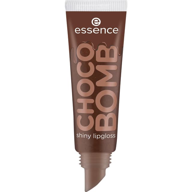 essence CHOCO BOMB shiny lipgloss, Nr. 01, Braun, natürlich, glänzend, strahlend frisch, schimmernd, vegan, ohne Konservierungsstoffe, ohne Parabene, ohne Mikroplastikpartikel, 1er Pack (10ml) 10 ml (1er Pack) 01 Chocoholic!
