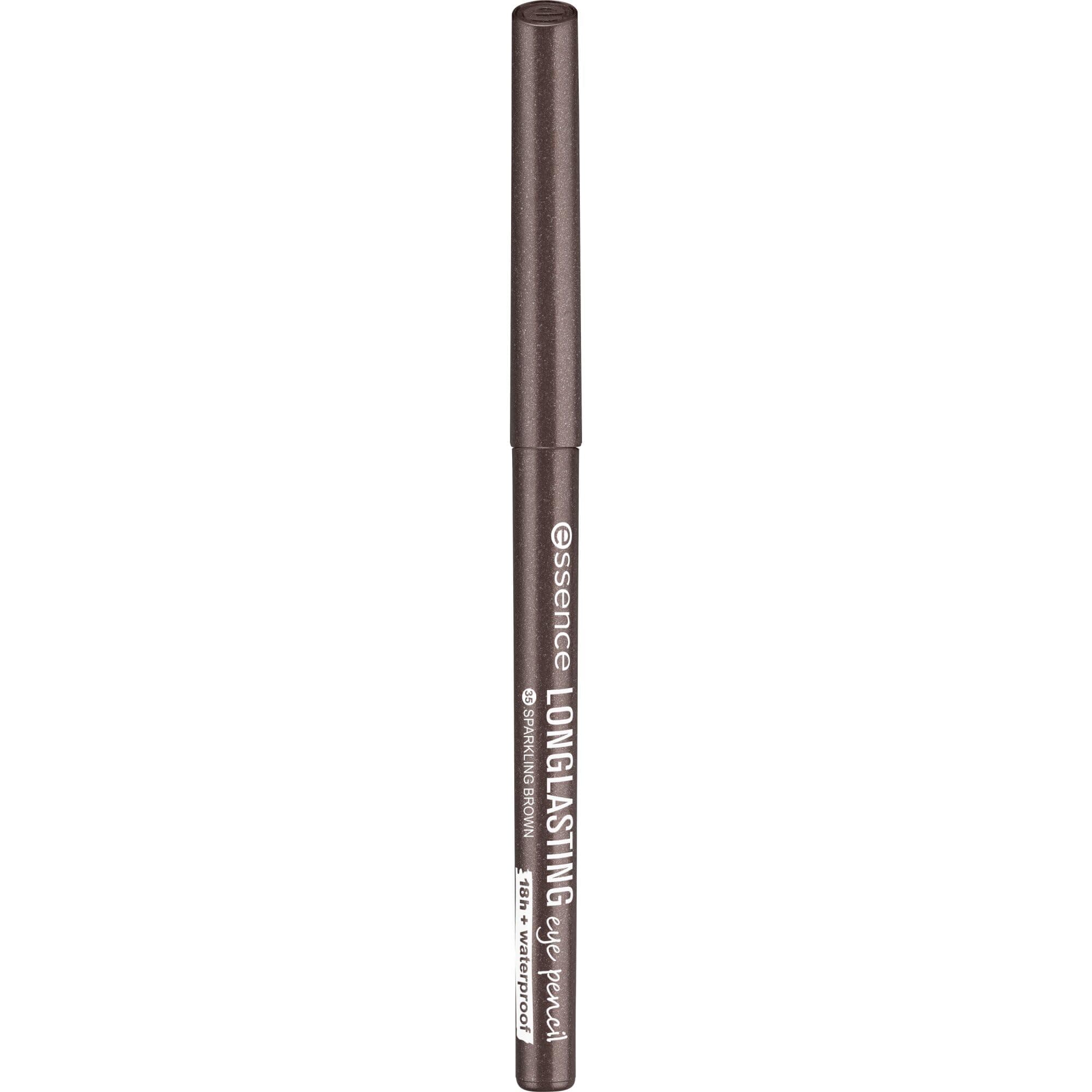 essence cosmetics LONG-LASTING eye pencil, Kajal, Nr. 35 sparkling brown, braun, langanhaltend, farbintensiv, vegan, wasserfest, Mikroplastik Partikel frei (0,28g) Braun 1 stück (1er Pack)