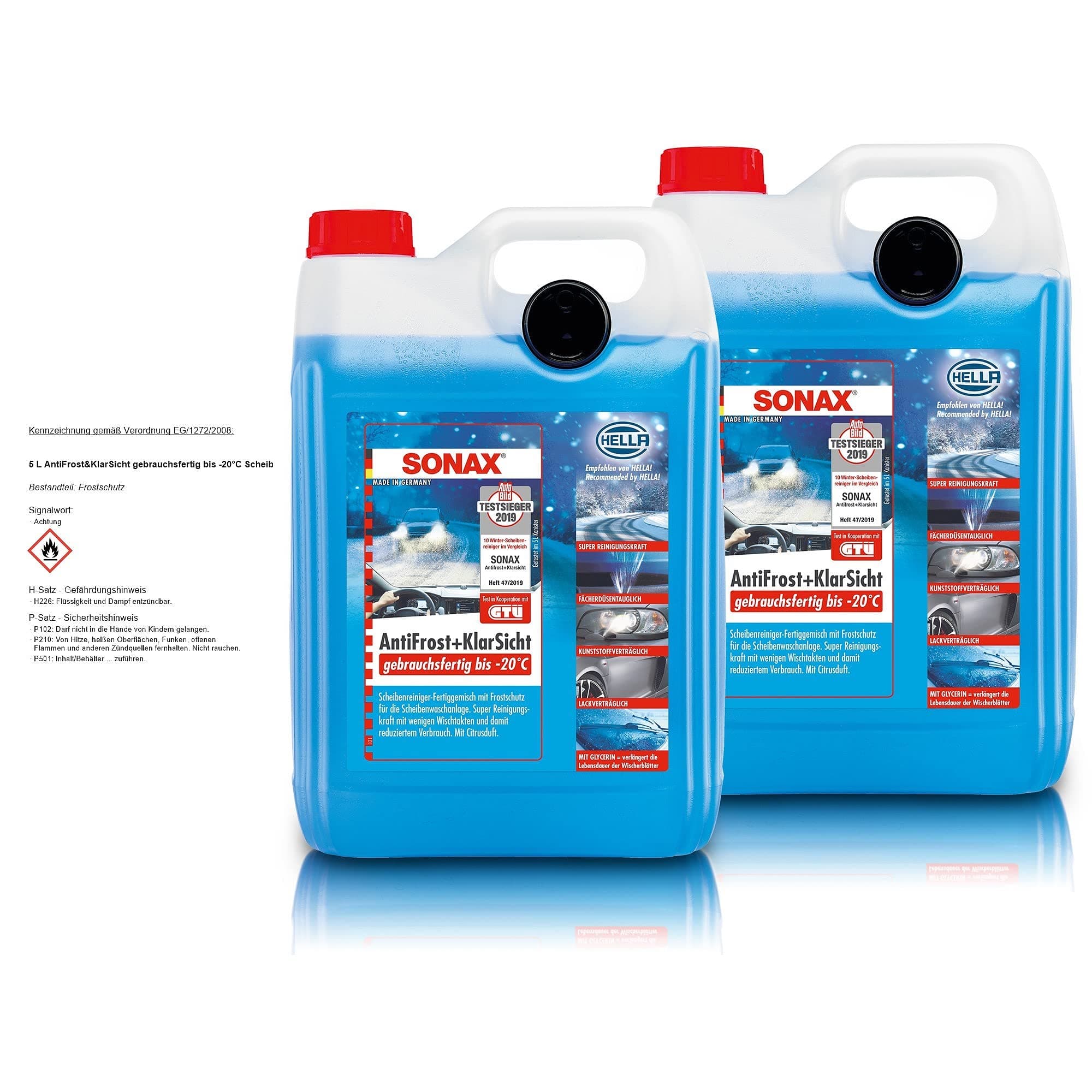 SONAX Frostschutz ANTIFROST & KLARSICHT gebrauchsfertig bis -20¡C - 10L 10 Liter