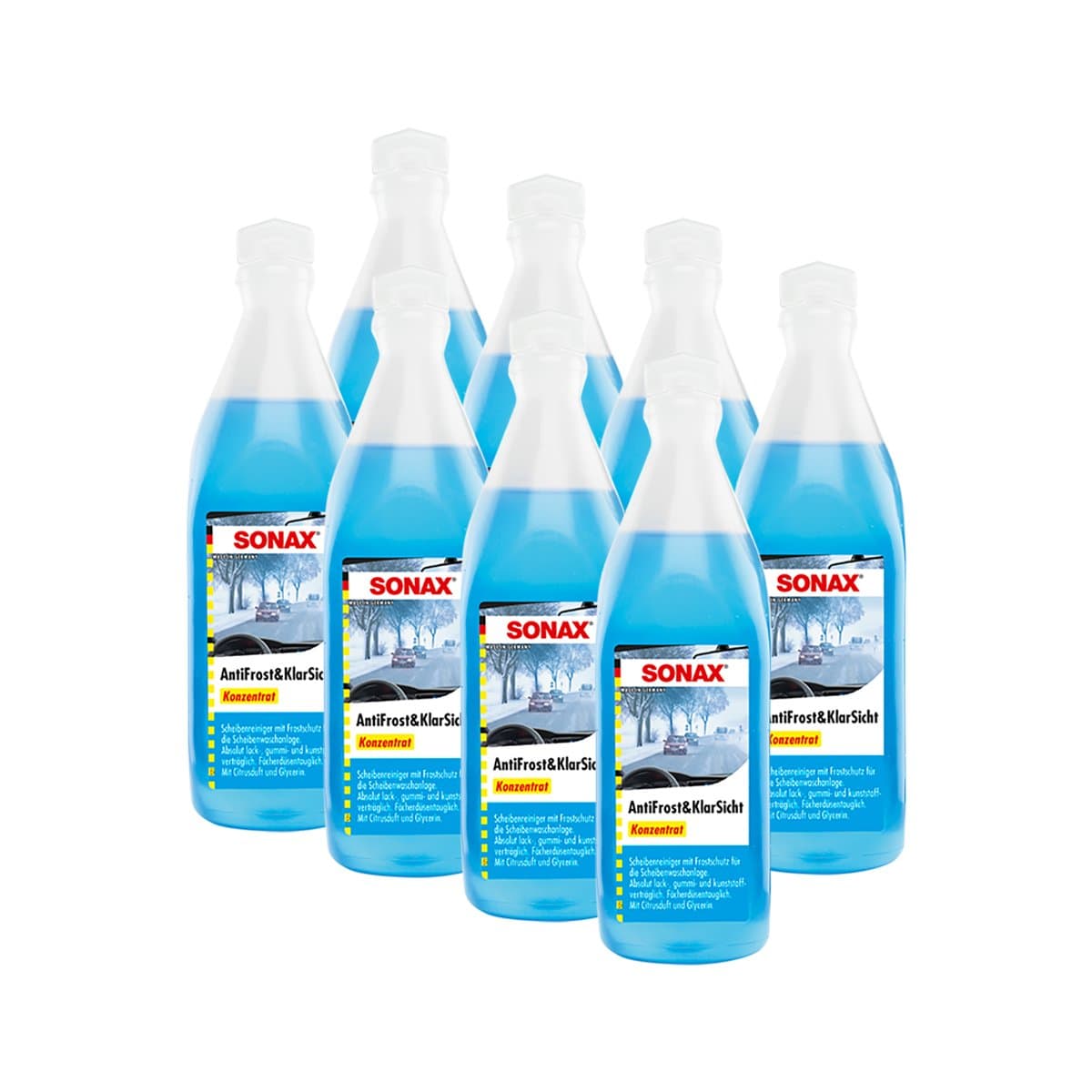SONAX 8X 03321000 AntiFrost&KlarSicht Konzentrat Frostschutz Citrusduft 250ml