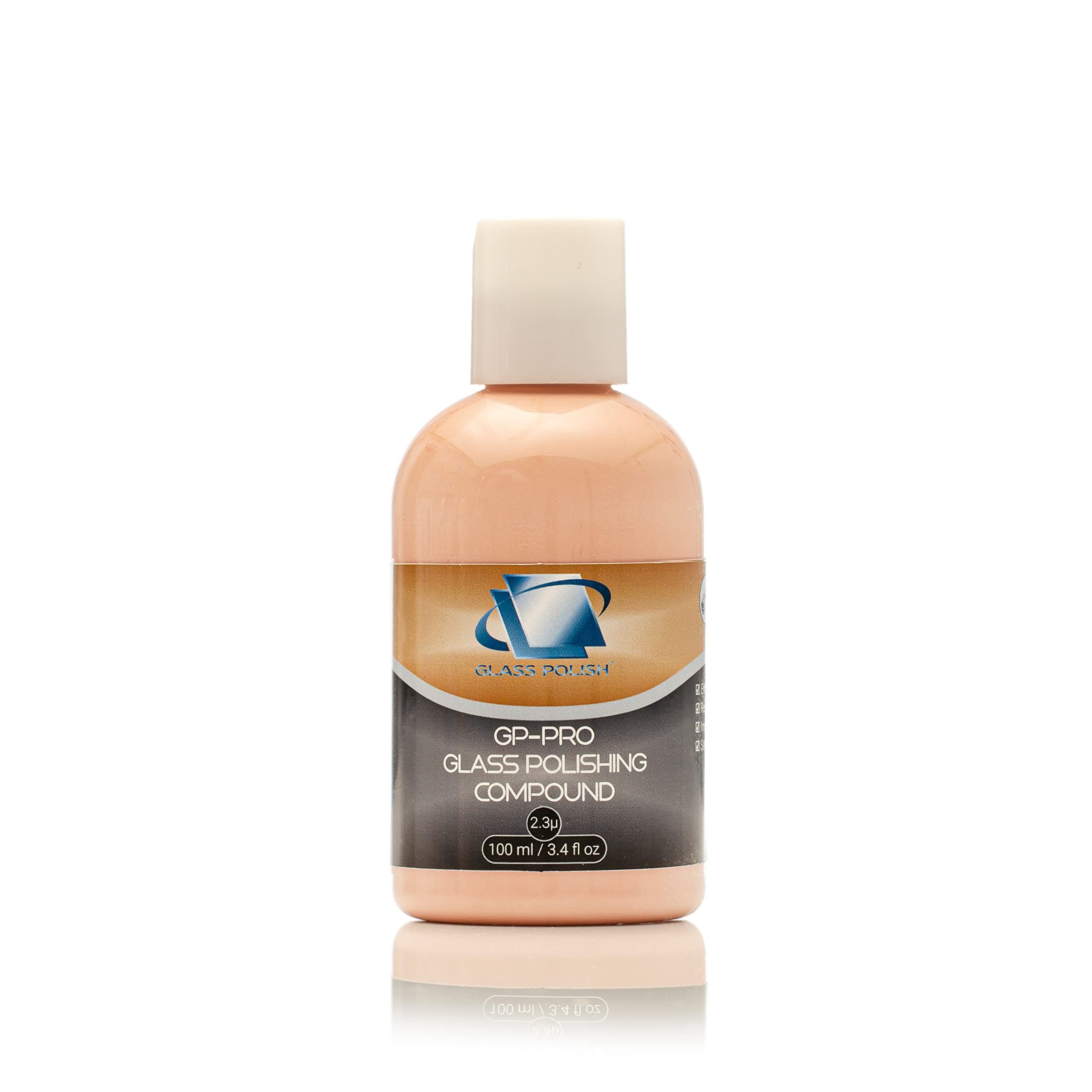Glass Polish 14054 GP-PRO Glaspoliturpaste zum professionellen Polieren aller Glasoberflächen – 2,3 Mikron – 100 ml