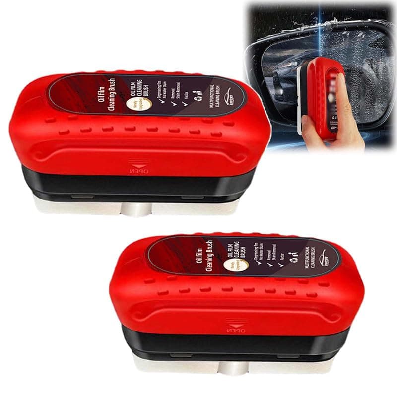 Ölabweisende Folie Für Autoscheiben, KFZ Ölfilmreiniger Glas-Ölfilm-Entferner für Windschutzscheiben Glas Ölfilm Reiniger, Ölabweisende Folie für Autoscheiben, Ölfilmentferner Autoglas (2 Stück) 2 Stücke