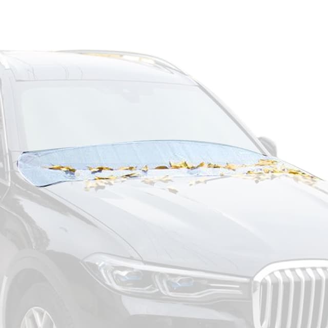 Qutalmi Autoblatt-Schutz, Windschutzscheibenabdeckung, Schutz gegen Laub Wasserfest für Frauen Männer Winter Herbst Schnee PKW SUV LKW